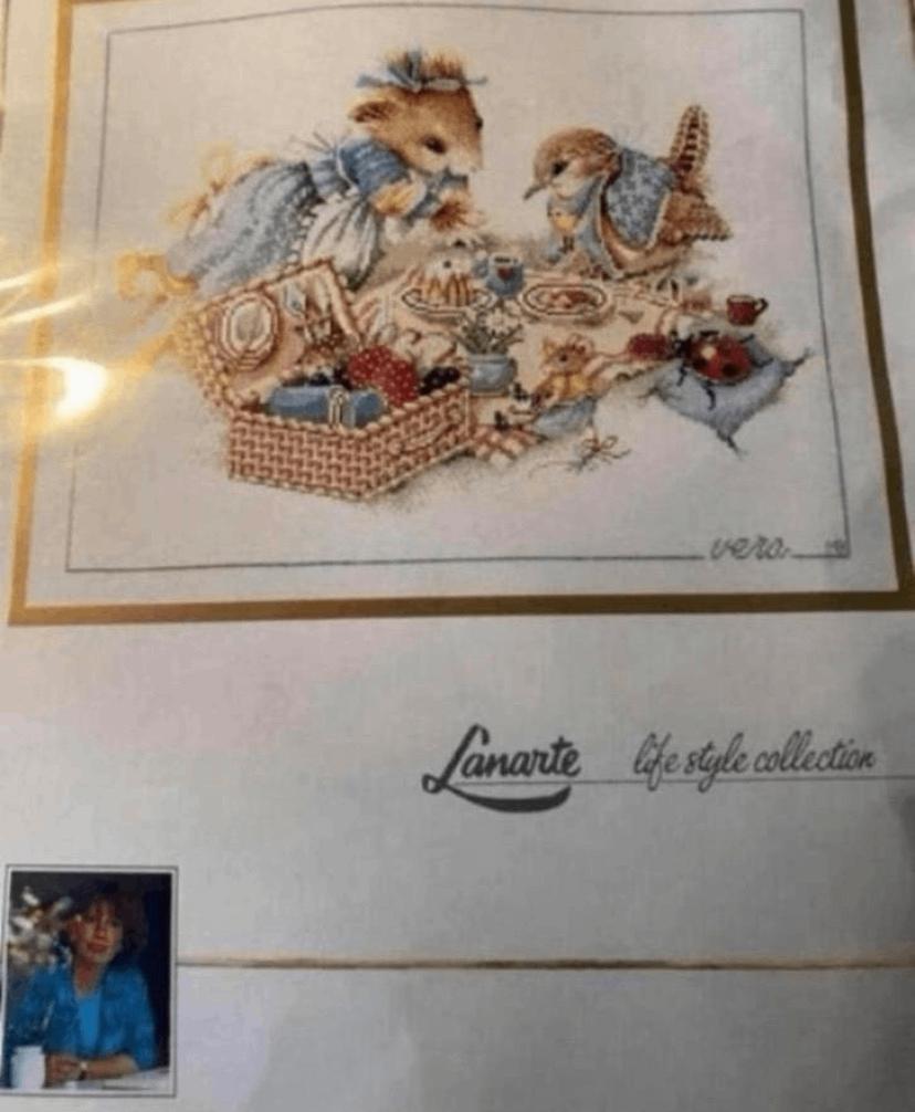BORDUURPAKKET LANARTE VERA DE MUIS PICKNICK, Verzenden, Zo goed als nieuw, Handborduren, Borduurpakket