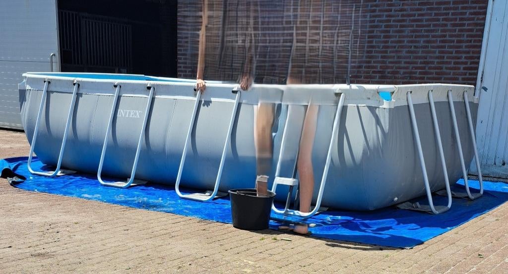 zwembad, Tuin en Terras, Zwembaden, Gebruikt, 300 cm of meer, Opzetzwembad, 200 tot 400 cm