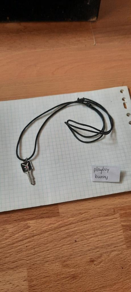 Playboy Bunny Sleutelhanger Ketting, Overige materialen, Zwart, Ophalen of Verzenden, Gebruikt