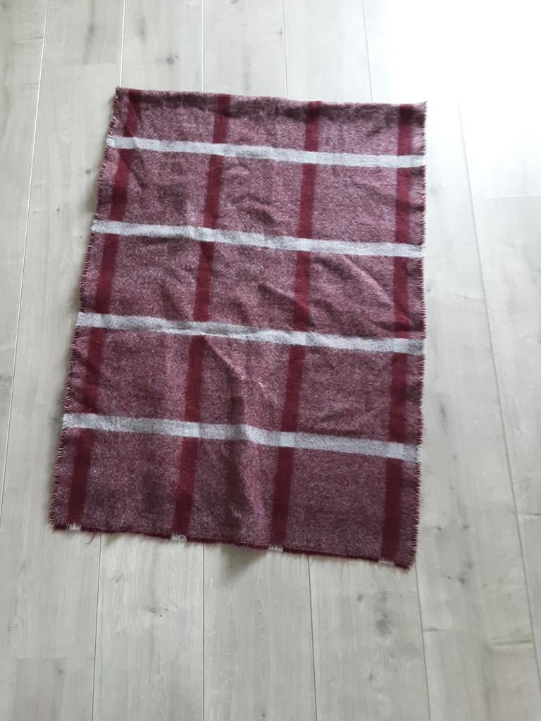 Paars grijs geruite sjaal, Ophalen of Verzenden, Zo goed als nieuw, Maat 38/40 (M), Sjaal