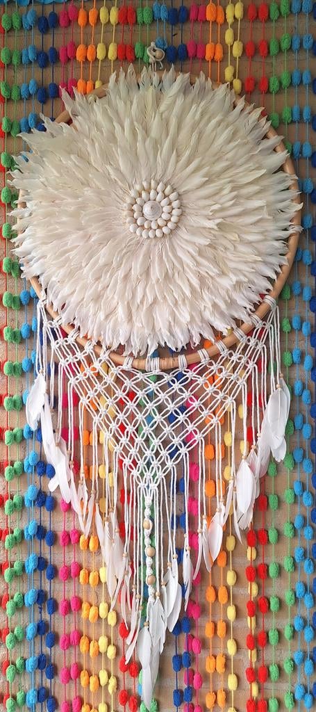 Dromenvanger met veren en schelpen, Ophalen of Verzenden, Zo goed als nieuw, Boho