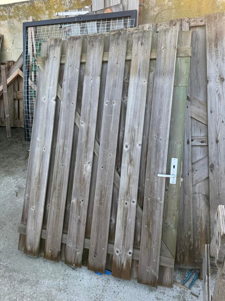 Gebruikte poortdeur, Tuin en Terras, Tuinpoorten, Ophalen, Gebruikt, 100 tot 150 cm, Draaipoort