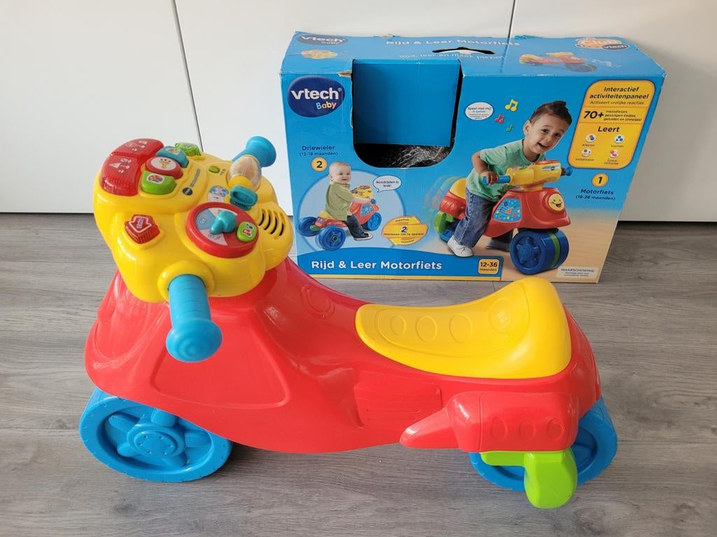 Rijd en Leer Motorfiets Vtech, Ophalen, Zo goed als nieuw, 6 maanden tot 2 jaar