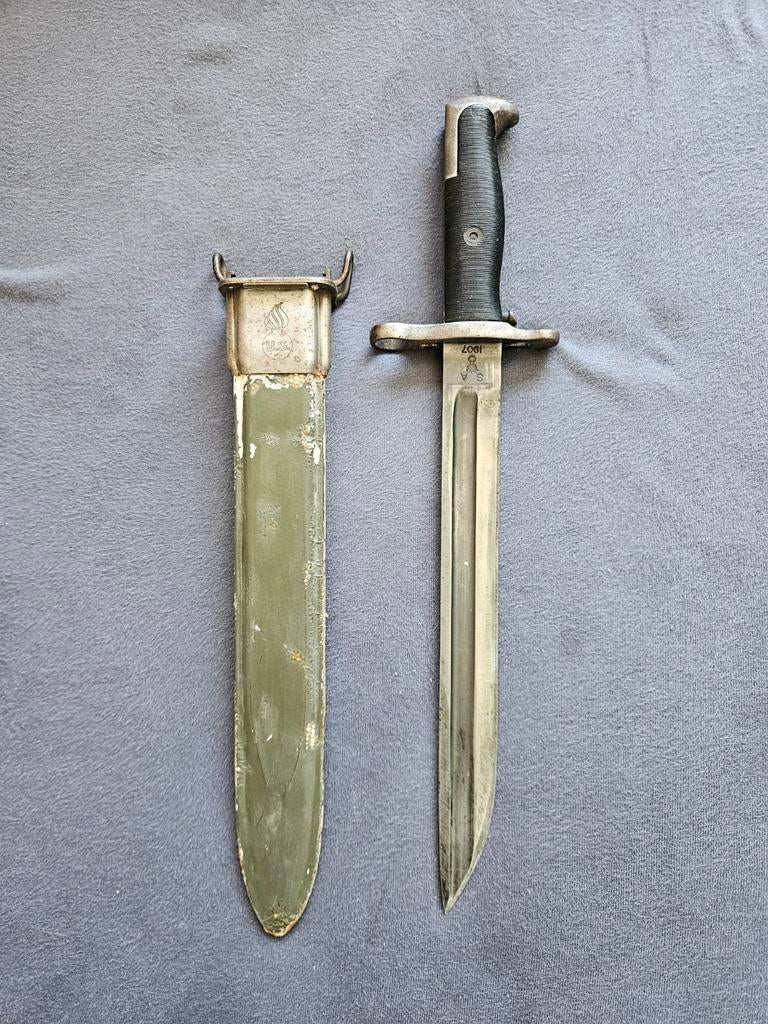 Ww2 Garand ingekort bowie, Verzamelen, Ophalen of Verzenden, Landmacht, Mes of Dolk