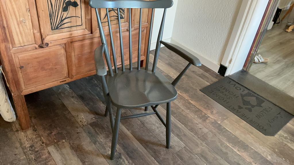 Beuken houten stoelen, Huis en Inrichting, Stoelen, Ophalen, Zo goed als nieuw, Grijs