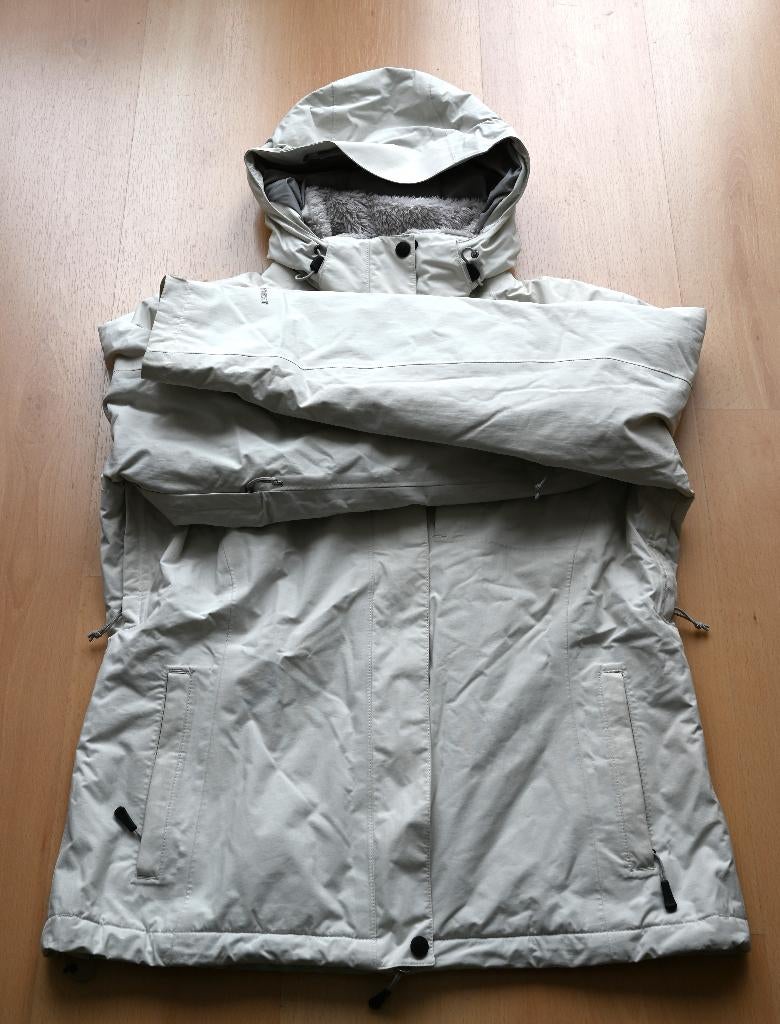 The North Face HyVent winterjas, gebroken wit gevoerd, L/40, Maat 38/40 (M), Verzenden, Wit, The North Face