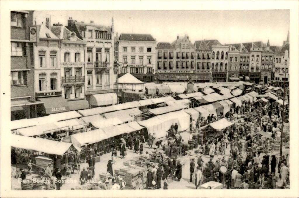 Den bosch- Markt, Ophalen of Verzenden, Voor 1920, Gelopen, Noord-Brabant