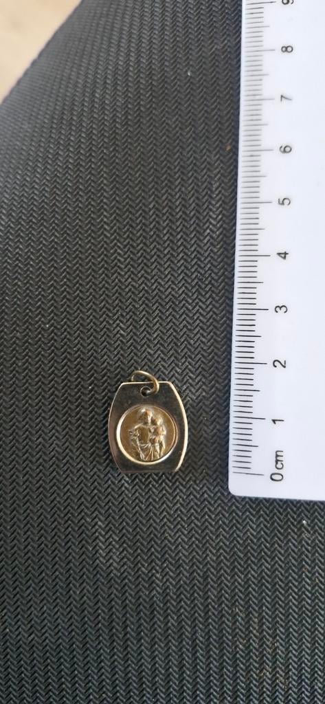 bedel met religieuze afbeelding en tekst, Ophalen of Verzenden