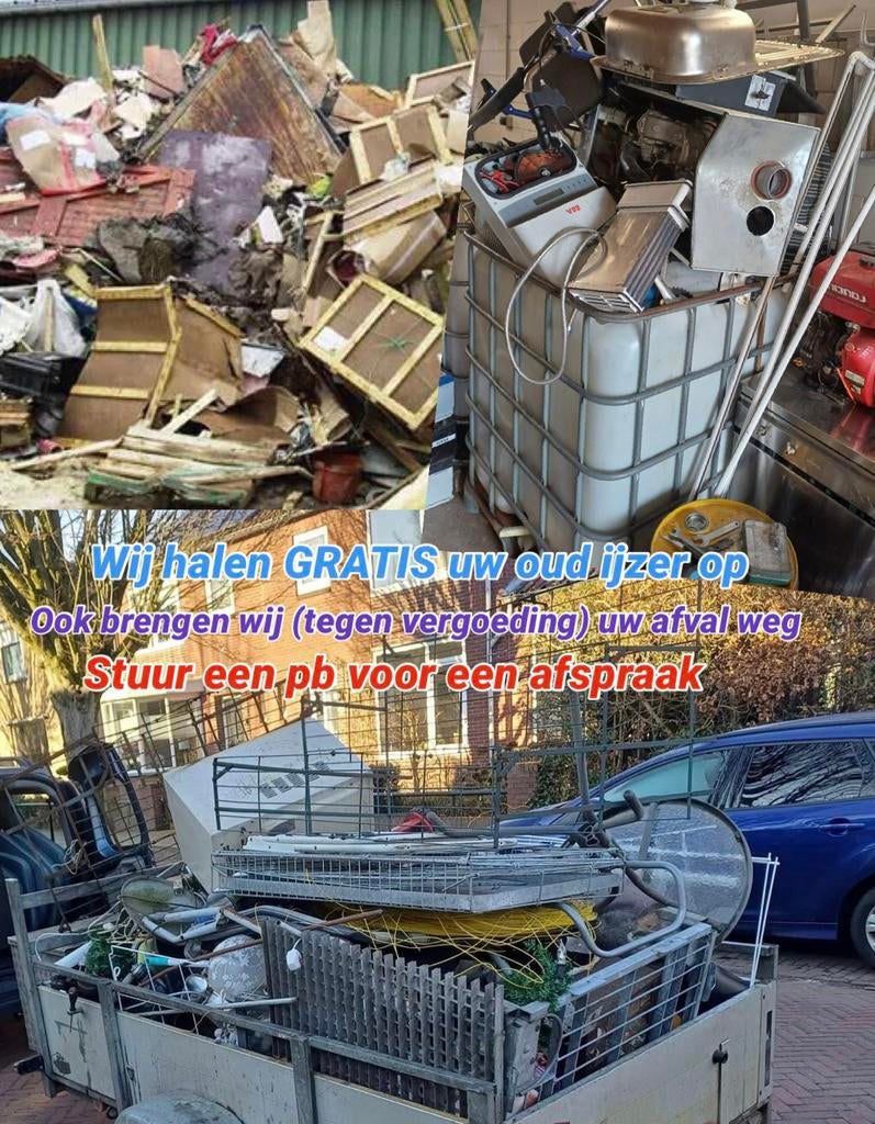 Gratis oud ijzer ophalen, Verzenden, Gebruikt, IJzer