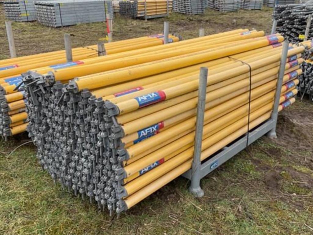 Liggers, Leuningen 257, afix yellow tube, licht gewicht, Doe-het-zelf en Verbouw, Ophalen of Verzenden, Gebruikt, Gevelsteiger