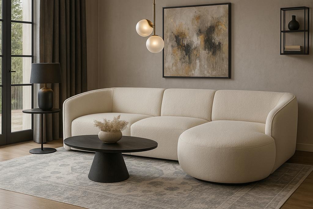 Hoekbank Cleo Teddy stof 275x150 Direct/Leverbaar E-7021, 250 tot 300 cm, Hoekbank, Nieuw, Ophalen of Verzenden