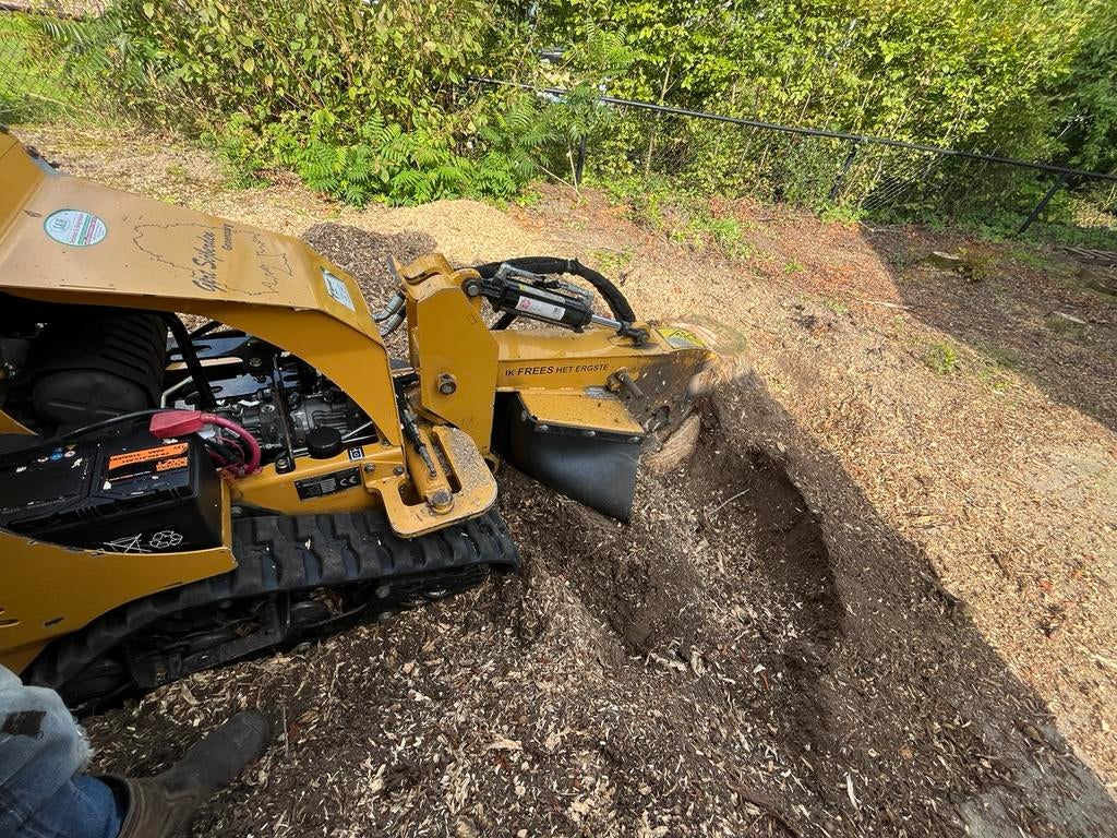 Stobben frezen, boom wortels verwijderen stronken weghalen, Ophalen, Bamboe
