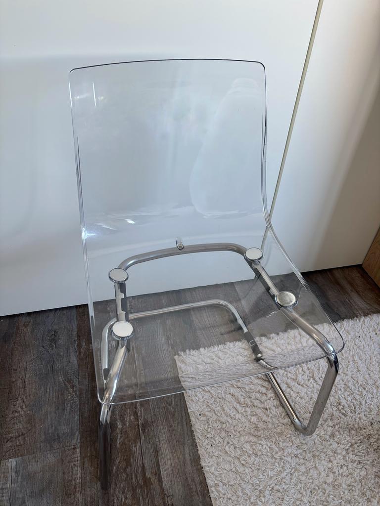Tobias Stoel transparant, Huis en Inrichting, Stoelen, Ophalen, Zo goed als nieuw, Overige kleuren, Eén