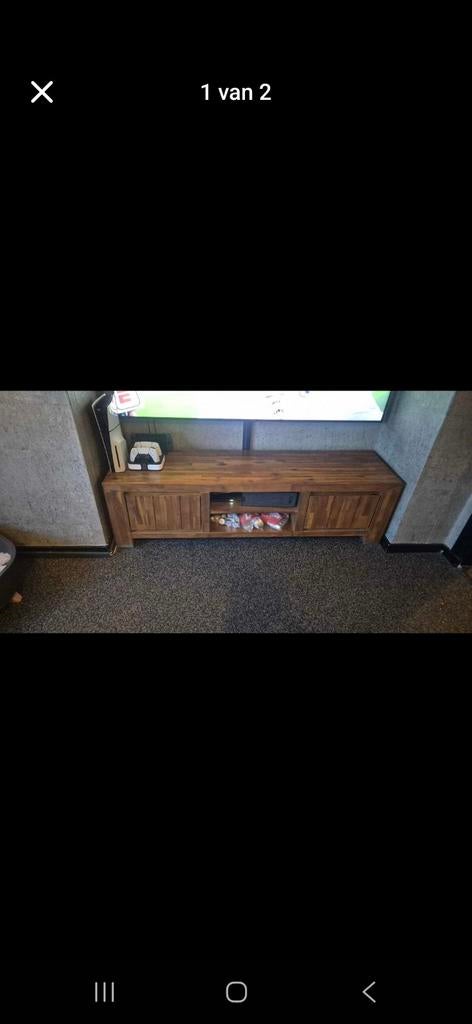 TV Meubel Mangokleur - 160 cm breed, Huis en Inrichting, Kasten | Televisiemeubels, Ophalen, Gebruikt, 150 tot 200 cm, Minder dan 100 cm