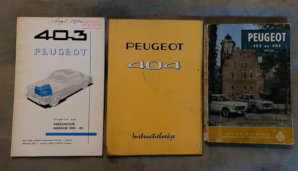 Handleidingen Peugeot 403 en 404, Ophalen of Verzenden