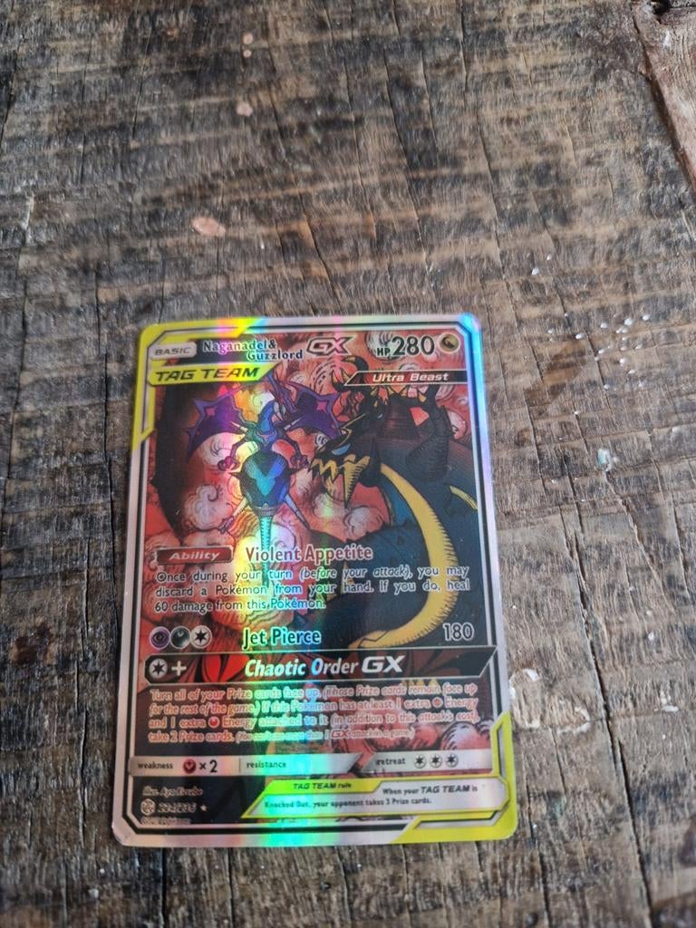 Pokemonkaart - Nagandel & Guzzlord GX, Ophalen of Verzenden