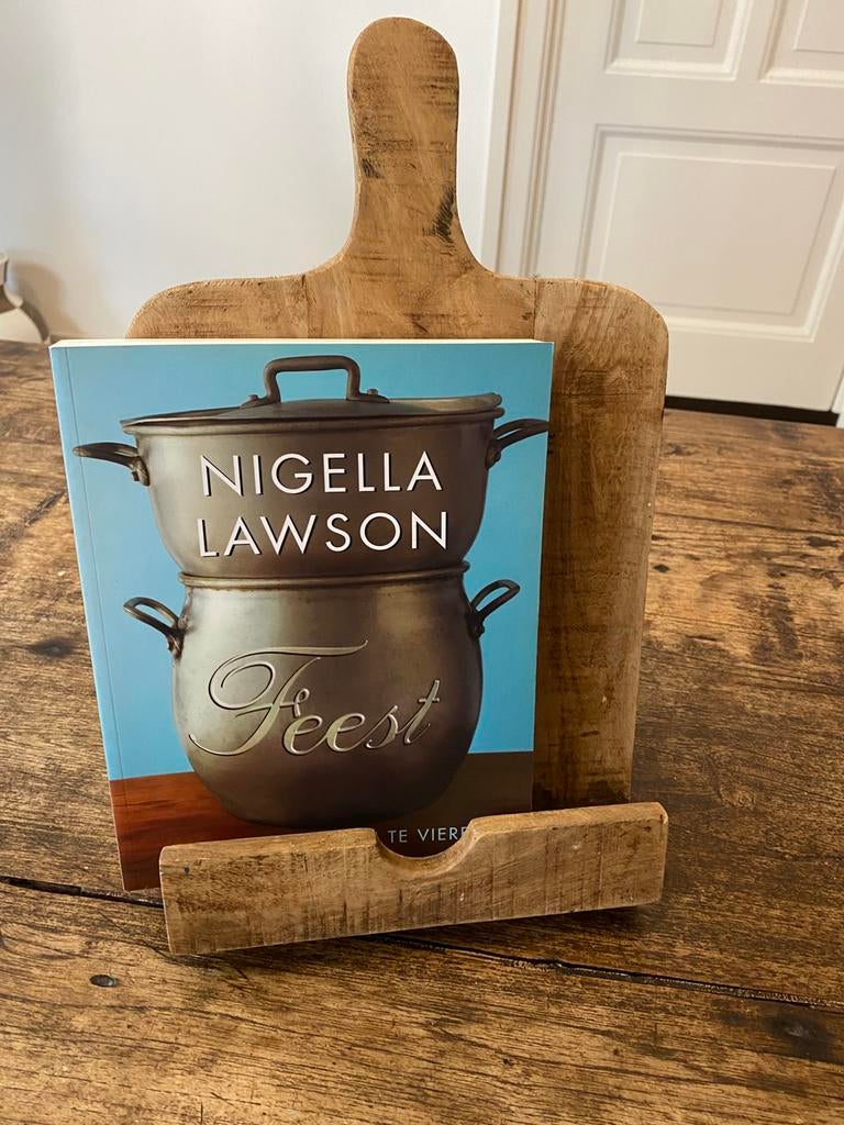 Houten kookboekstandaard / boekenstandaard, Ophalen of Verzenden, Zo goed als nieuw