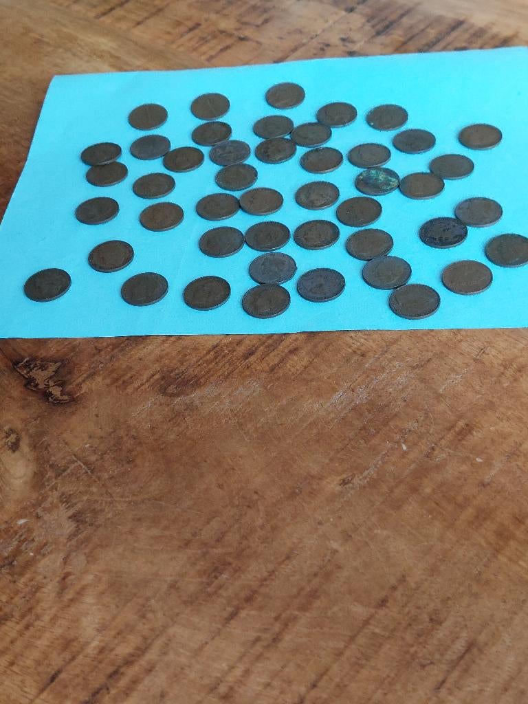 Cent 1948   46 stuks, Ophalen of Verzenden, Koningin Wilhelmina, 1 cent, Losse munt