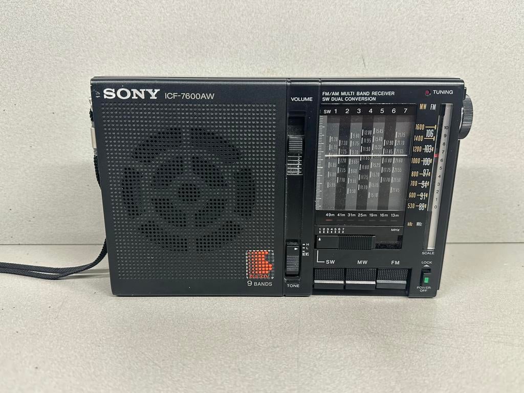Sony ICF-7600 FM MW SW 7 Wereldontvanger, Ophalen of Verzenden, Zo goed als nieuw, Wereldontvanger