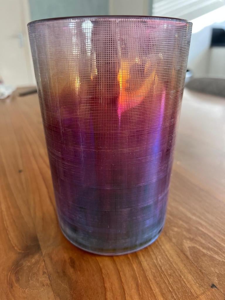 Theelicht Pols potten hurricane Oily M paars, Ophalen, Overige kleuren, Minder dan 50 cm