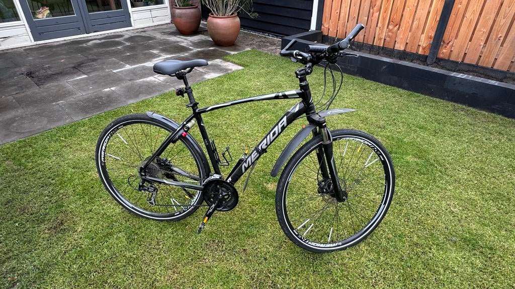 Merida Crossway 100 SportHybrid Fiets (M 168-180cm), Gebruikt, Vering, 10 tot 15 versnellingen, Ophalen