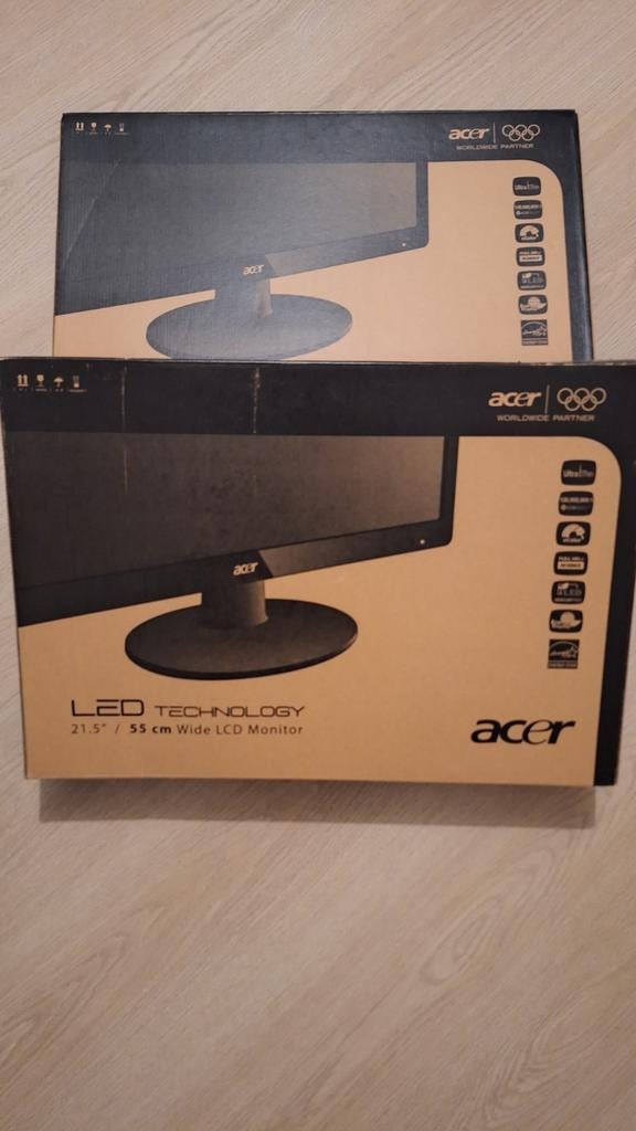 2x monitor 21,5" Acer S220HQLrbd, Ophalen, Gebruikt, Full HD, 21,5