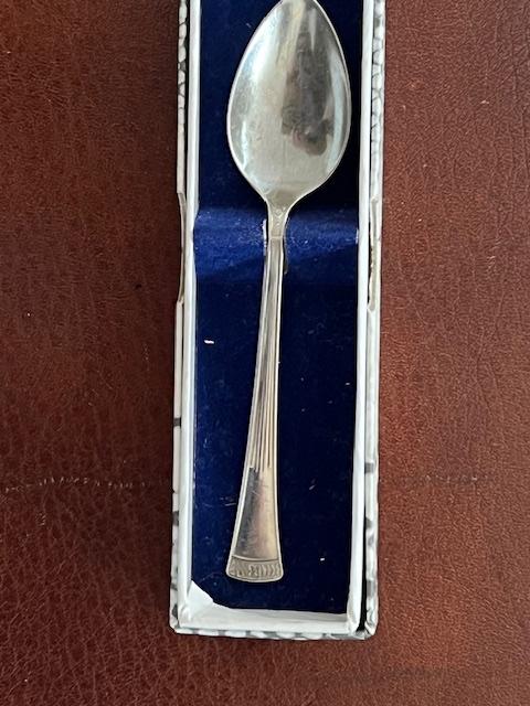 vintage zilverkleurig Alpacca lepeltje, art deco, Ophalen of Verzenden