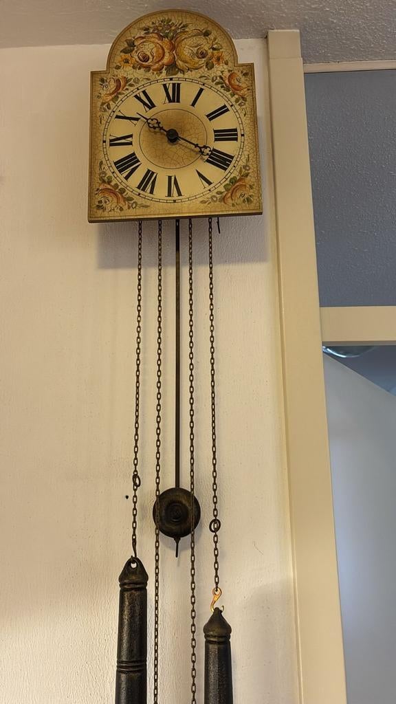 Schwarzwalder Appelklok Antiek handgeschilderd, Ophalen of Verzenden