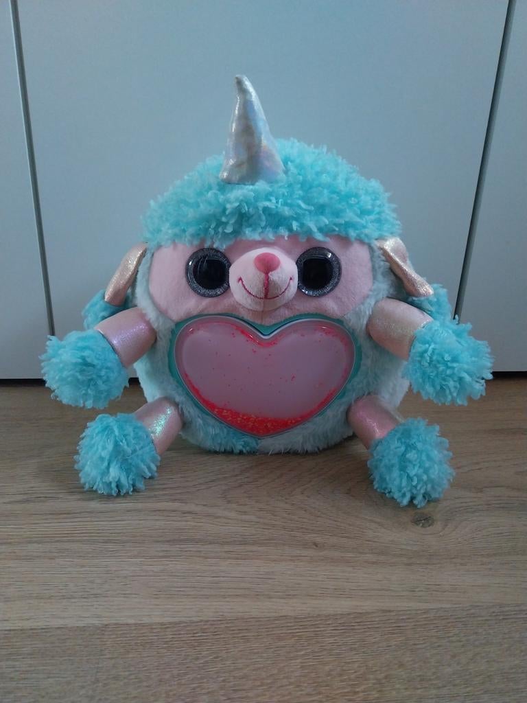Grote Rainbowcorn knuffel blauwe poedel unicorn eenhoorn, Ophalen of Verzenden, Zo goed als nieuw, Overige typen