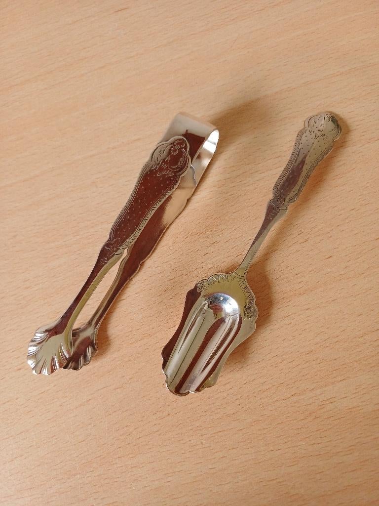 Suikerschep en suikertang, Antiek en Kunst, Ophalen of Verzenden