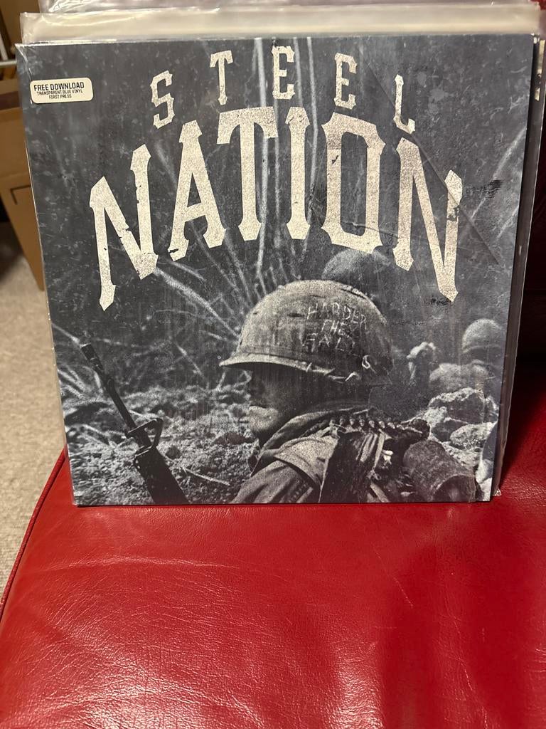 Steel Nation - Harder They Fall LP blue vinyl, Ophalen of Verzenden, Zo goed als nieuw, 12 inch, Alternative