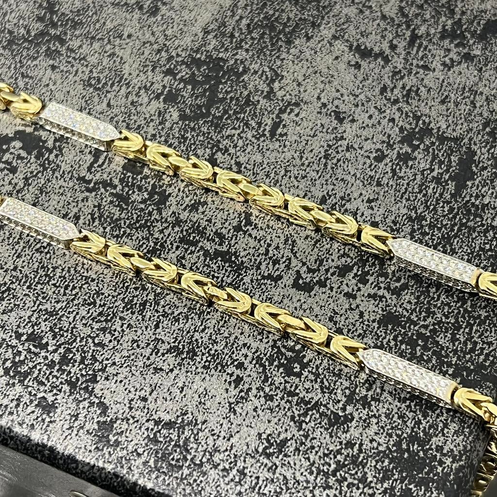 14k gouden ketting koningsketting prachtig schakel, Sieraden, Tassen en Uiterlijk, Kettingen, Ophalen of Verzenden, Zo goed als nieuw
