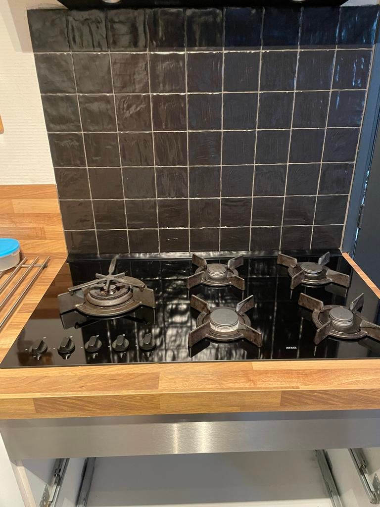 Atag 5-pits gaskookplaat + 2 extra voor onderdelen, Witgoed en Apparatuur, Kookplaten, Ophalen, Gebruikt, Inbouw, Gas