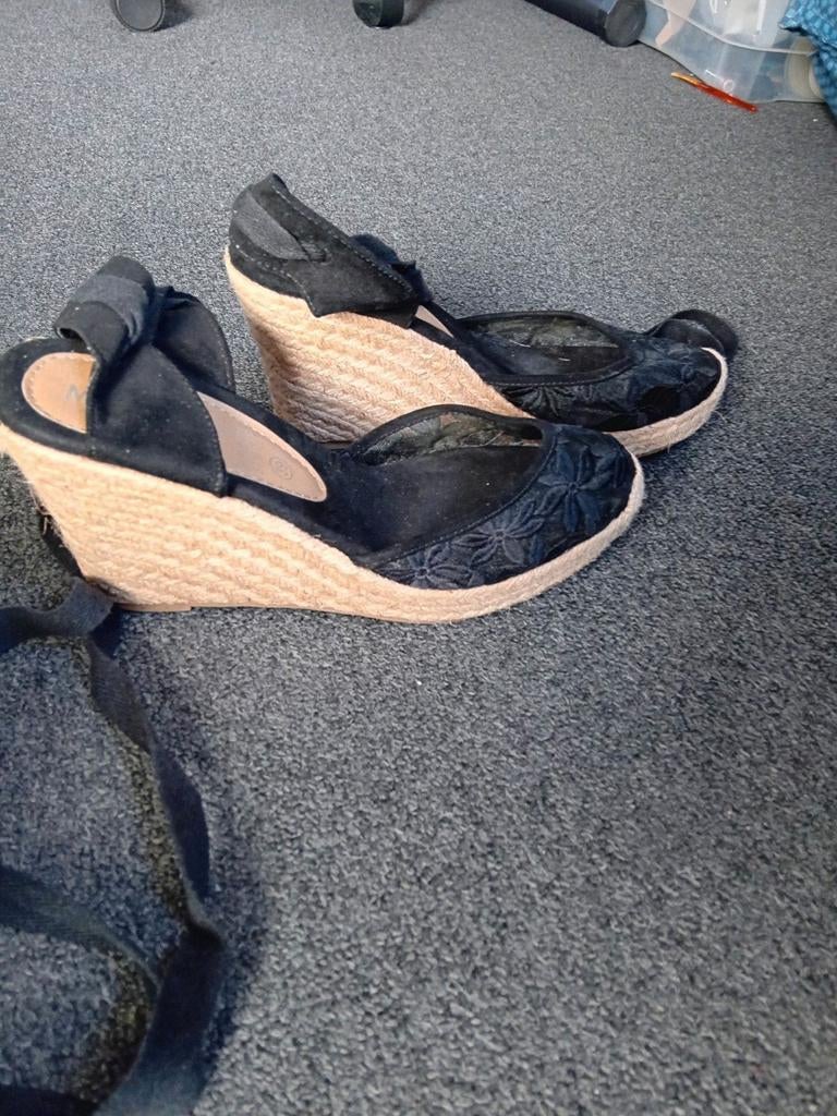 Marypaz Espadrilles Sleehak - Maat 39, Kleding | Dames, Schoenen, Zwart, Nieuw, Ophalen of Verzenden, Espadrilles of Moccasins