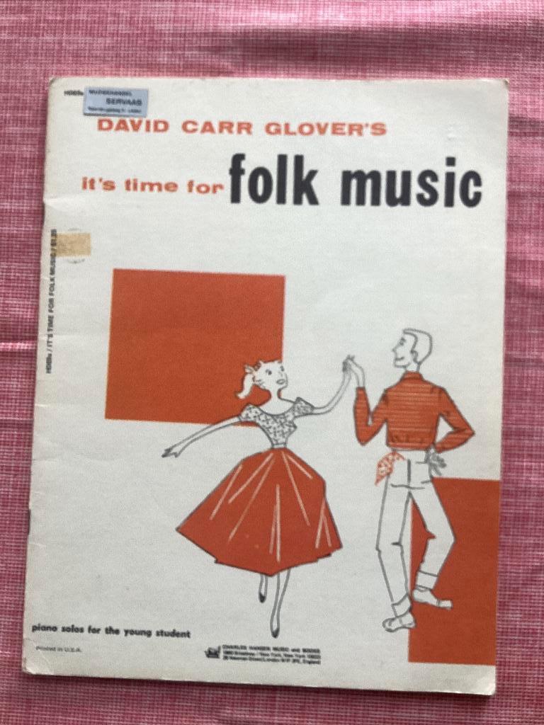 Folk music Carr Glover's bladmuziek, Muziek en Instrumenten, Gebruikt, Ophalen of Verzenden, Artiest of Componist, Piano