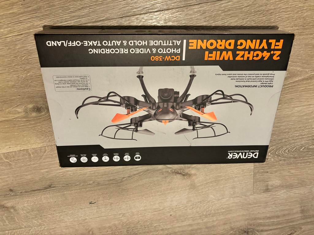 Denver DCW-380 Drone - Nieuw in doos!, Audio, Tv en Foto, Drones, Nieuw, Cameradrone, Standaard kwaliteit, Minder dan 250 gram