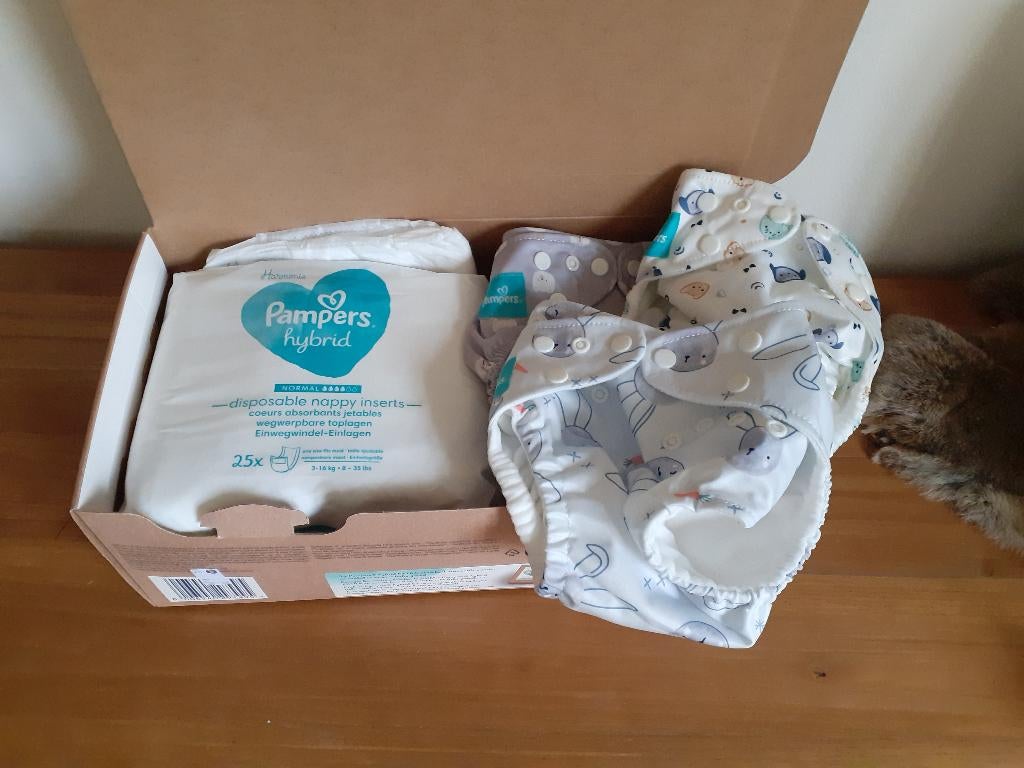 Hybrid Start Pakket Pamper. Wasbare luiers. 3-16 Kg. Nieuw, Kinderen en Baby's, Badjes en Verzorging, Ophalen of Verzenden, Nieuw