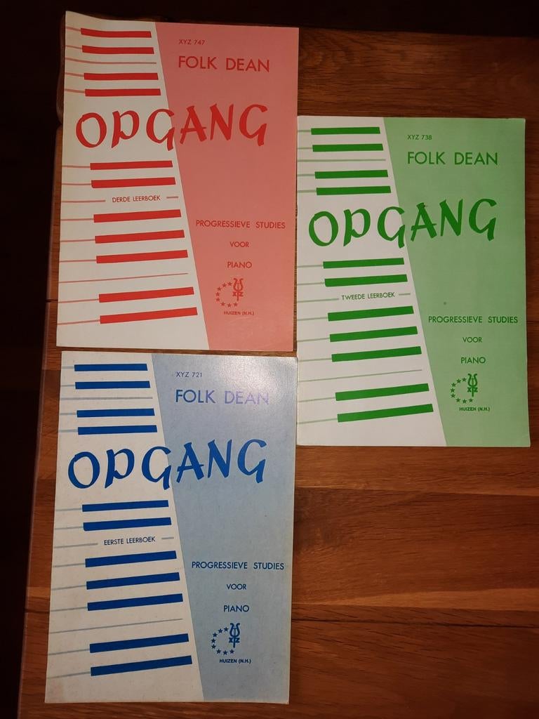 piano lesboeken--Folk Dean - opgang deel 1+ 2 +3, Klassiek, Les of Cursus, Ophalen of Verzenden, Zo goed als nieuw