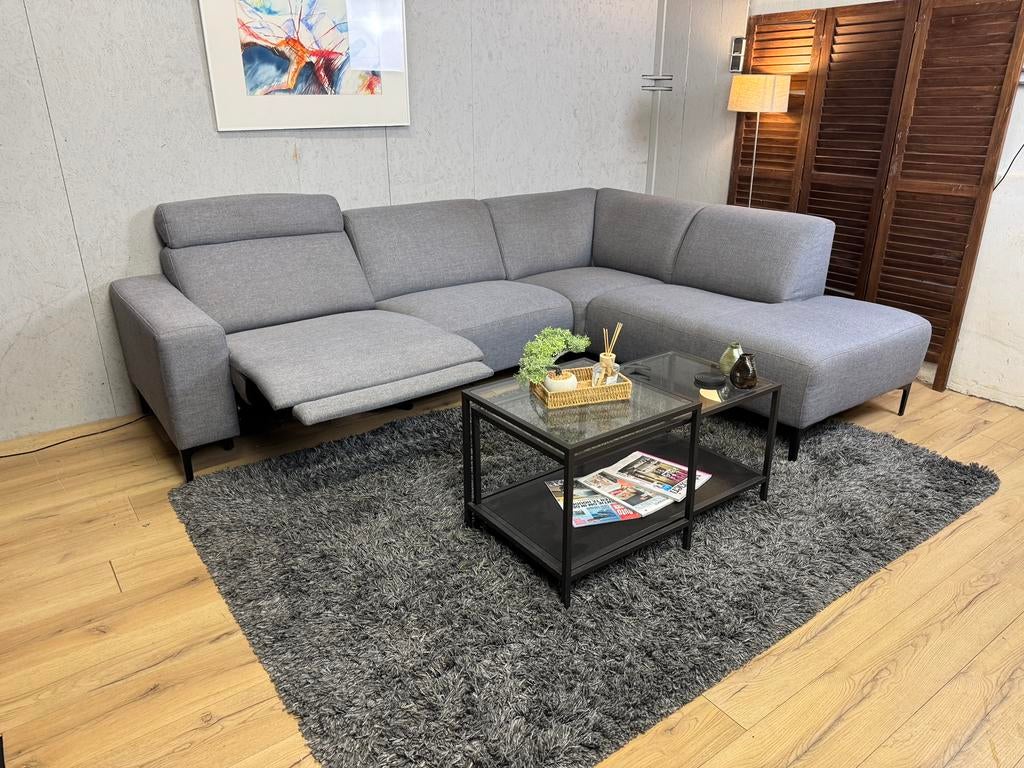 “Profijt Meubel Mendon” Elektrische Hoekbank- Gratis Bezorgd, Ophalen of Verzenden, Zo goed als nieuw, Noordkade 68A, Vierpersoons of meer