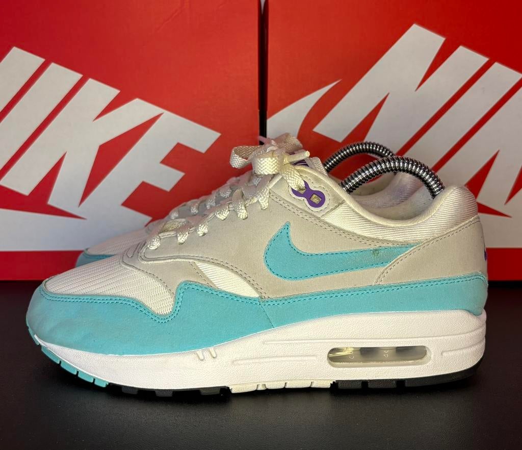 Nike Air Max 1 Anniversary Aqua mt. 39, Blauw, Ophalen of Verzenden, Sneakers of Gympen, Zo goed als nieuw