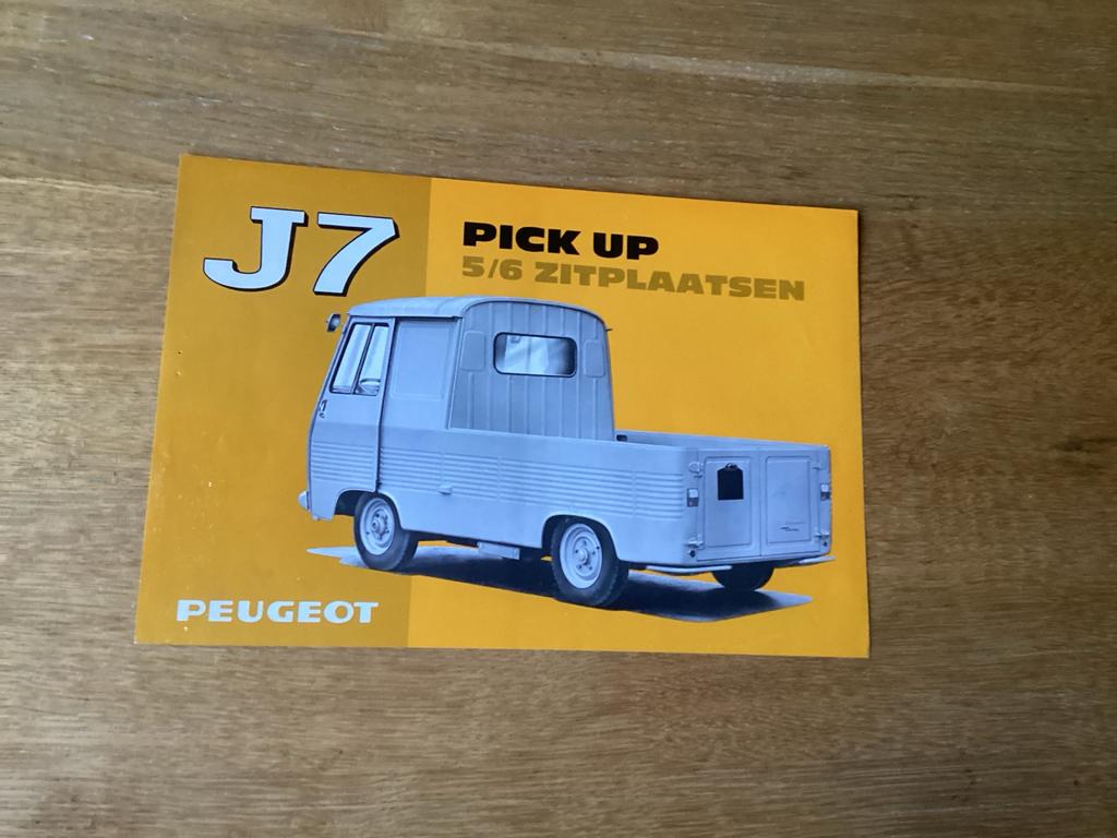 Peugeot J7 Pick Up Leaflet 1969, Boeken, Auto's | Folders en Tijdschriften, Zo goed als nieuw, Peugeot, Ophalen of Verzenden