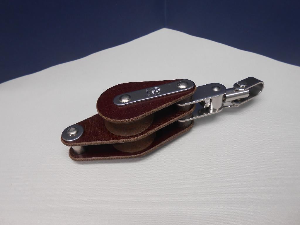 Tufnol Blok, Katrol dubbelschijfs hondsvot draaiwartel 12 mm, Ophalen of Verzenden, Nieuw, Lijn of Blok