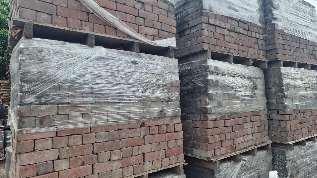 Getrommelde gebakken rode oude 7 duimers, Ophalen, Overige materialen, Gebruikt, Klinkers