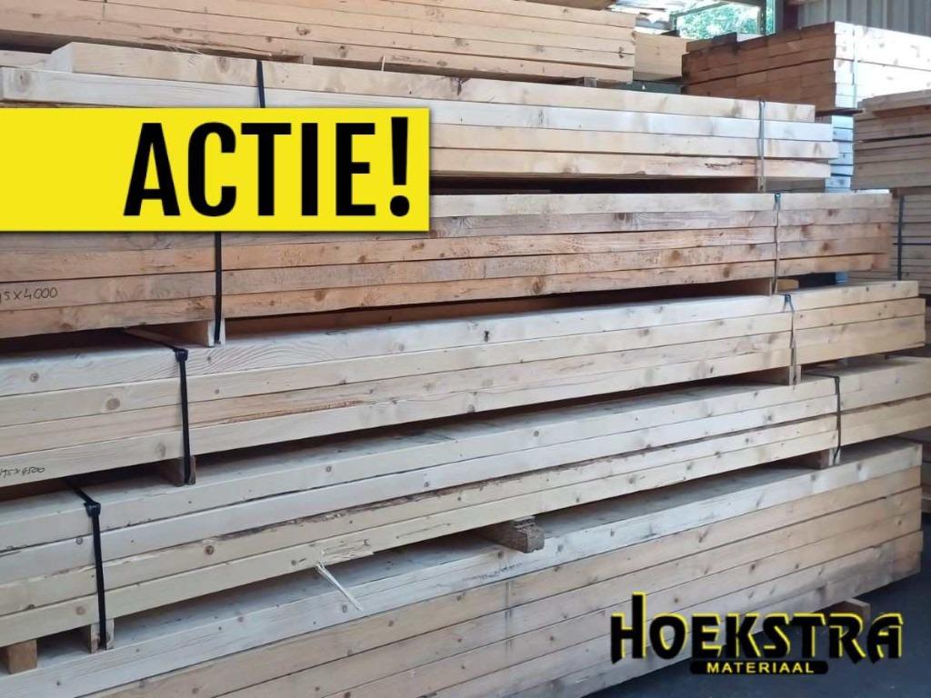 Balkhout voor spotprijzen | Pakketactie | OPRUIMING!, Doe-het-zelf en Verbouw, Hout en Planken, Nieuw, Balk, Vuren, 300 cm of meer