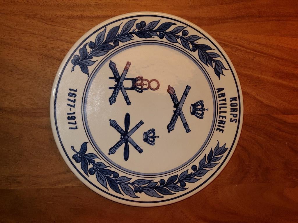 Delfts Blauw Artillerie Herdenkingsbord 1677-1977, Antiek en Kunst, Ophalen of Verzenden