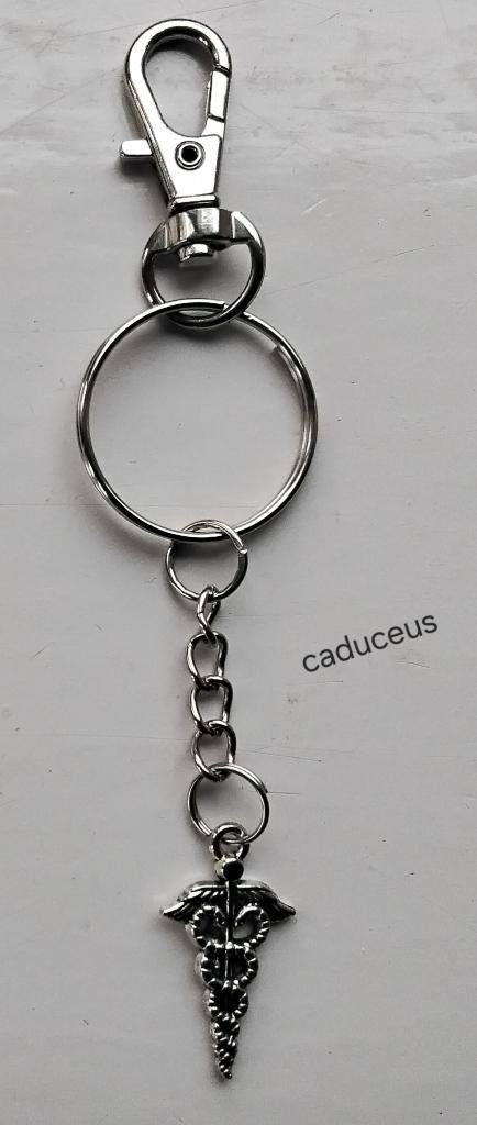 Sleutelhanger caduceus, kerykeion, staf van hermes, staf van, Ophalen of Verzenden, Nieuw