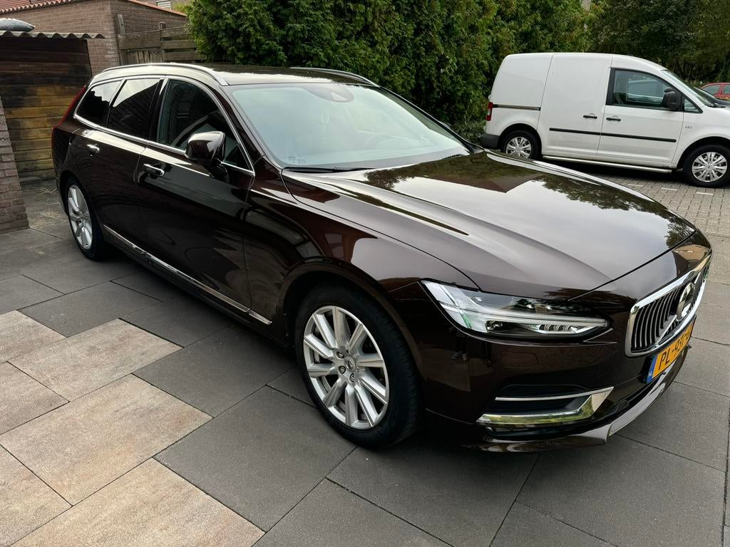 Volvo V90 T5 254pk Geartronic 2017 Bruin, Auto's, 15 km/l, Origineel Nederlands, Stationwagon, Particulier
