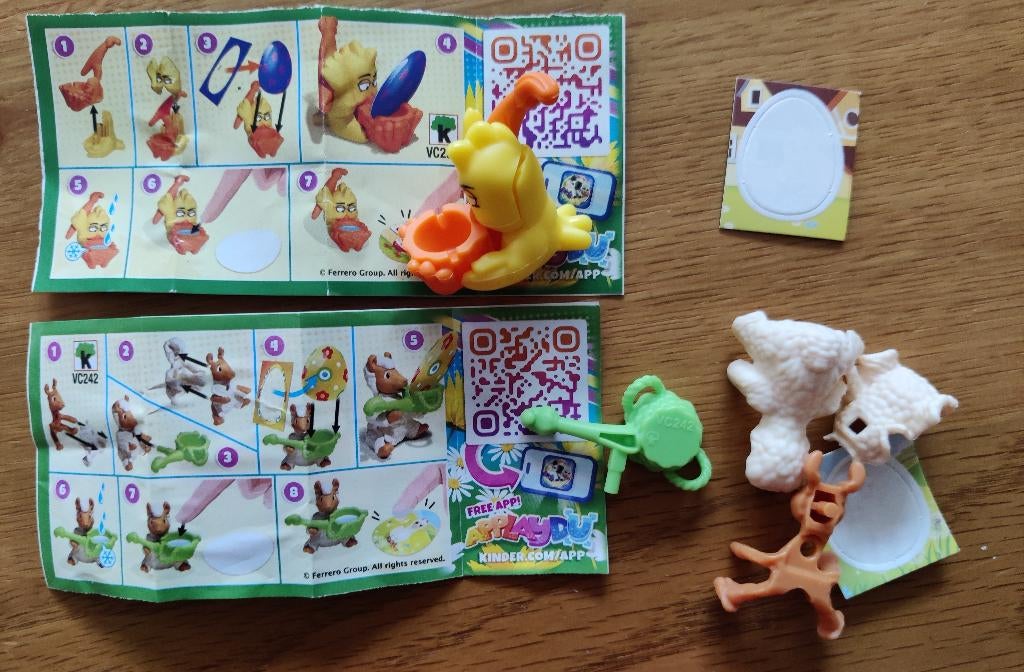 2 paasfiguren uit Kinder surprise ei, Verzamelen, Verrassingseieren, Ophalen of Verzenden, Nieuw, Hardplasticfiguren