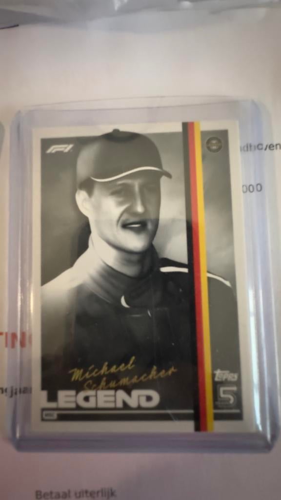 Michael Schumacher Topps F1 Legend Spelerskaart, Ophalen of Verzenden, Zo goed als nieuw, Overige sporten, Spelerskaart