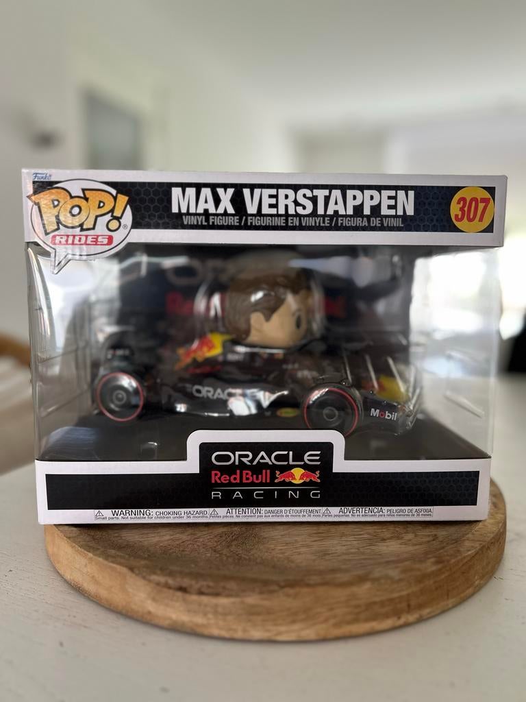 Max Verstappen Funko Pop #307 in Formule 1 auto, Ophalen of Verzenden, Zo goed als nieuw